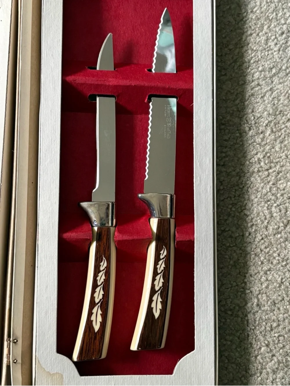 Regent Sheffield Stainless Steel 19 Pc Treasure Chest Knife Set Never Used Vntg